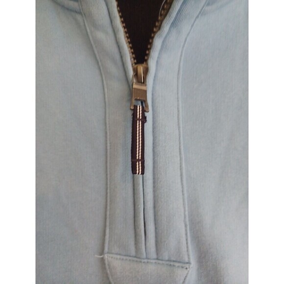 Nautica mens 1/4 zip blue pullover M sweatshirt logo pockets classic layer - Picture 3 of 12
